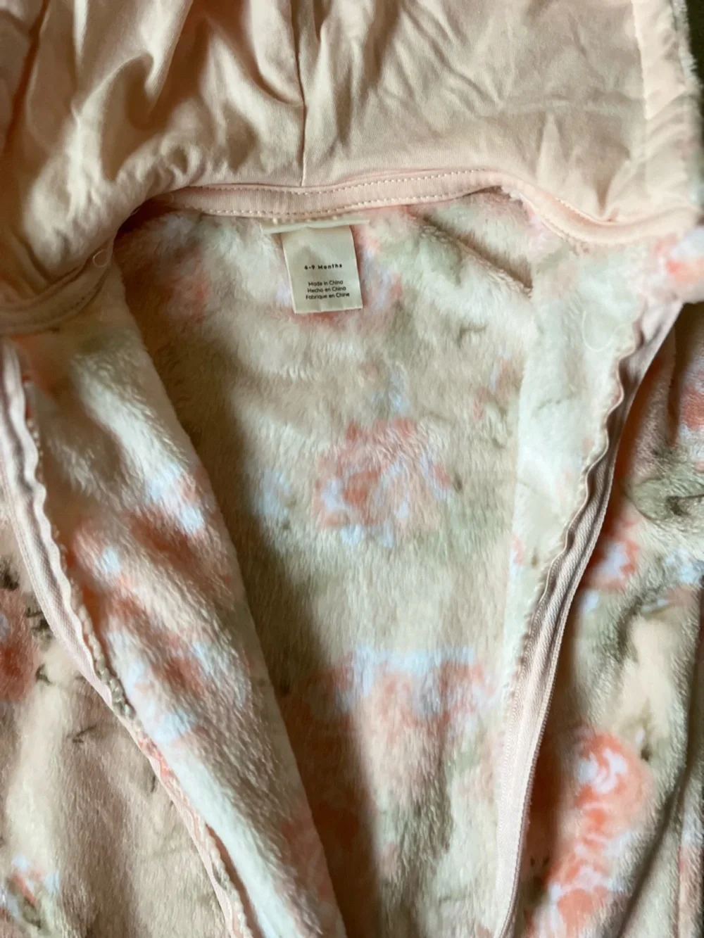 Laura Ashley Pink Floral Hooded One-Piece Baby Bodysuit